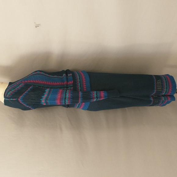 Vintage Knit Skirt Set Dress Semi Sheer Open Cobweb Weave 70s Acrylic by Alberoy - Picture 4 of 12